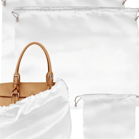 12 X 15.5 ACTUAL SIZE White Dust Bag with Fashion Art Logo VINYL COLOR MAY VARY - Picture 3 of 4